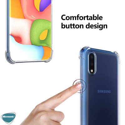 Microsonic Samsung Galaxy A01 Kılıf Anti Shock Silikon Şeffaf