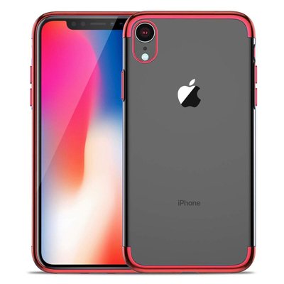 Microsonic Apple iPhone XR Kılıf Skyfall Transparent Clear Kırmızı