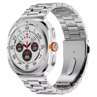 Microsonic Samsung Galaxy Watch Ultra Metal Stainless Steel Kordon Gümüş