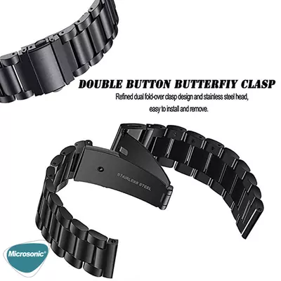 Microsonic Samsung Galaxy Watch Ultra Metal Stainless Steel Kordon Gümüş