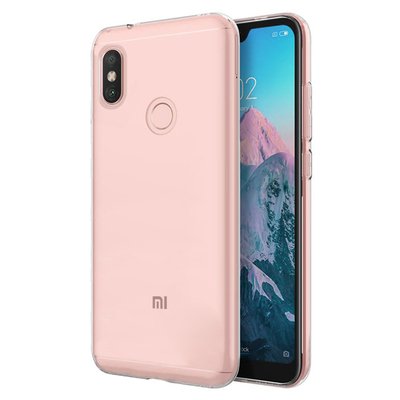 Microsonic Xiaomi Redmi Note 6 Pro Kılıf Transparent Soft Beyaz