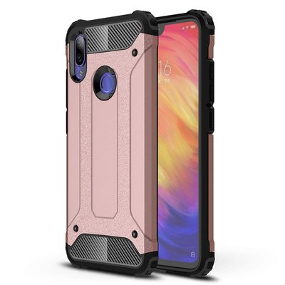 Microsonic Xiaomi Redmi Note 7 Pro Kılıf Rugged Armor Rose Gold