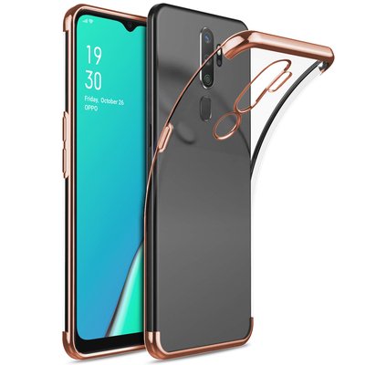 Microsonic Oppo A9 2020 Kılıf Skyfall Transparent Clear Rose Gold