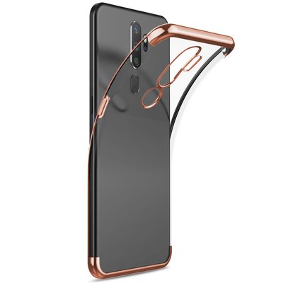 Microsonic Oppo A9 2020 Kılıf Skyfall Transparent Clear Rose Gold