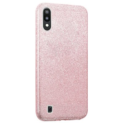 Microsonic Samsung Galaxy M10 Kılıf Sparkle Shiny Rose Gold