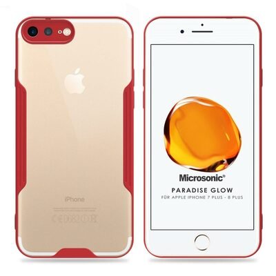 Microsonic Apple iPhone 8 Plus Kılıf Paradise Glow Kırmızı