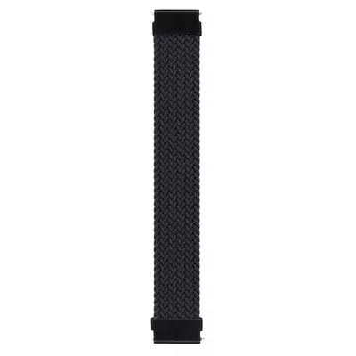 Microsonic Amazfit Bip 3 Pro Kordon, (Small Size, 135mm) Braided Solo Loop Band Siyah