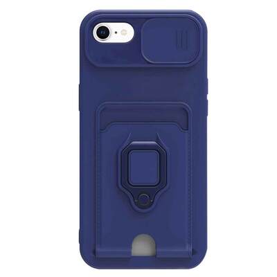 Microsonic Apple iPhone 7 Kılıf Multifunction Silicone Lacivert