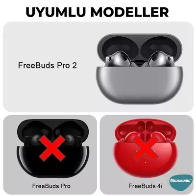 Microsonic Huawei FreeBuds Pro 2 Kılıf Transparent Clear Soft Şeffaf