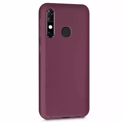 Microsonic Matte Silicone Infinix Hot 8 Kılıf Mor