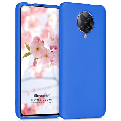 Microsonic Xiaomi Poco F2 Pro Kılıf Matte Silicone Mavi