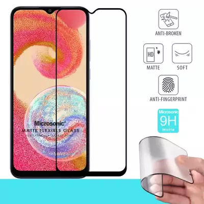 Microsonic Samsung Galaxy A04e Seramik Matte Flexible Ekran Koruyucu Siyah