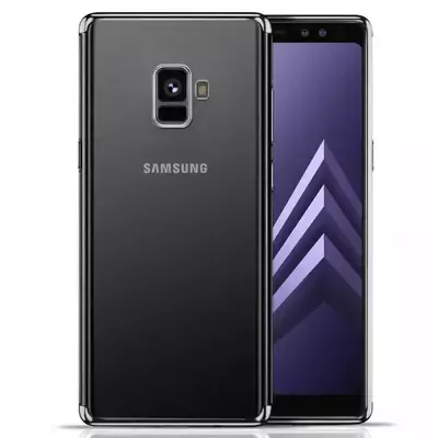 Microsonic Samsung Galaxy A8 Plus 2018 Kılıf Skyfall Transparent Clear Gümüş