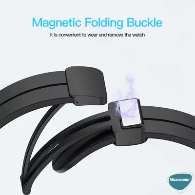 Microsonic Apple Watch Ultra 3 Kordon Ribbon Line Beyaz Siyah