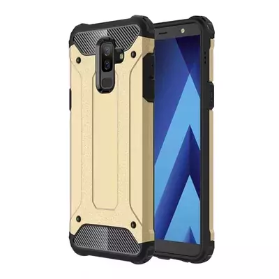 Microsonic Samsung Galaxy J8 Kılıf Rugged Armor Gold