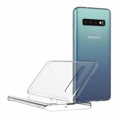 Microsonic Samsung Galaxy S10 Plus Kılıf Komple Gövde Koruyucu Silikon Şeffaf