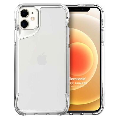 Microsonic Apple iPhone 12 Kılıf Trex Bumper Şeffaf