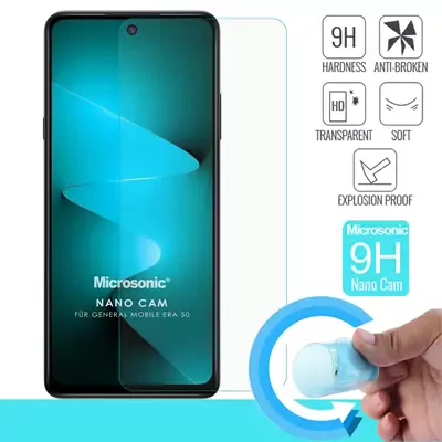Microsonic General Mobile Era 50 Nano Glass Cam Ekran Koruyucu