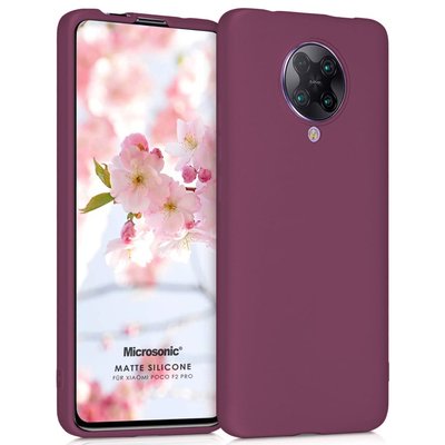 Microsonic Xiaomi Poco F2 Pro Kılıf Matte Silicone Mor