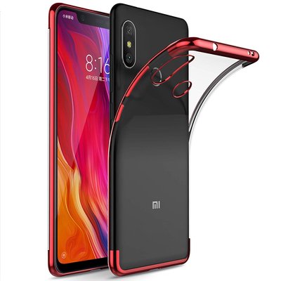 Microsonic Xiaomi Mi 8 SE Kılıf Skyfall Transparent Clear Kırmızı