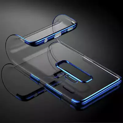 Microsonic Samsung Galaxy A6 Plus 2018 Kılıf Skyfall Transparent Clear Kırmızı