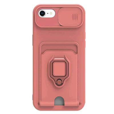 Microsonic Apple iPhone 8 Kılıf Multifunction Silicone Pembe