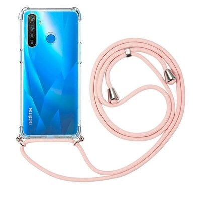 Microsonic Realme 6i Kılıf Neck Lanyard Rose Gold