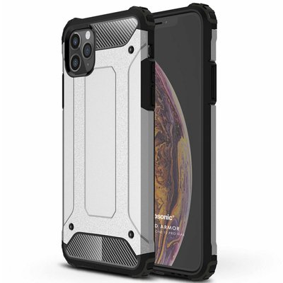 Microsonic Apple iPhone 12 Pro Max Kılıf Rugged Armor Gümüş