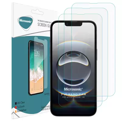 Microsonic Apple iPhone 16e Screen Protector Nano Glass Cam Ekran Koruyucu (3`lü Paket)