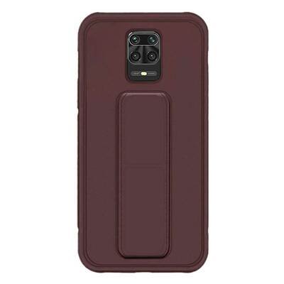 Microsonic Xiaomi Redmi Note 9 Pro Max Kılıf Hand Strap Mor