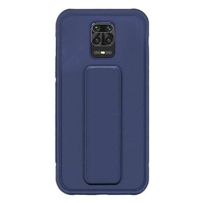 Microsonic Xiaomi Redmi Note 9 Pro Max Kılıf Hand Strap Lacivert