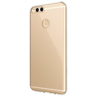 Microsonic Huawei Honor 7X Kılıf Transparent Soft Beyaz