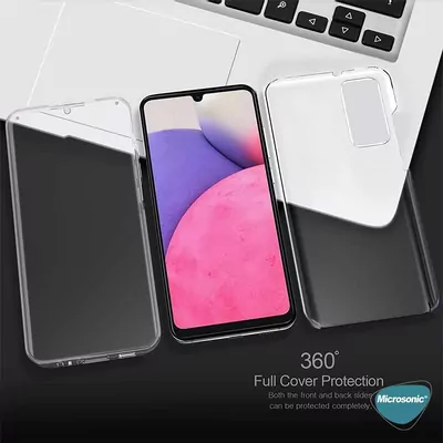Microsonic Samsung Galaxy A16 Kılıf 6 Tarafı Tam Full Koruma 360 Clear Soft Şeffaf