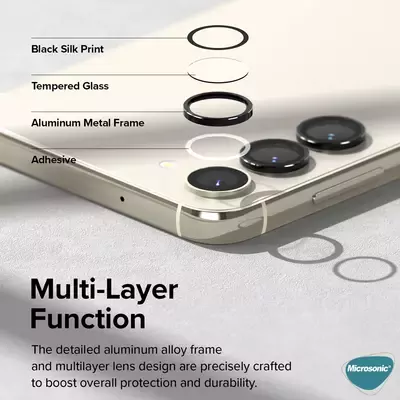 Microsonic Samsung Galaxy S23 Plus Tekli Kamera Lens Koruma Camı Yeşil