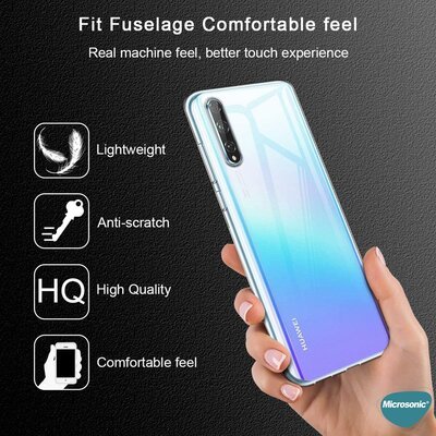 Microsonic Huawei Y8P Kılıf Transparent Soft Beyaz