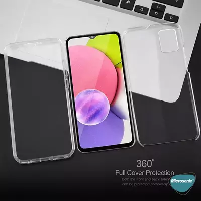 Microsonic Samsung Galaxy A06 Kılıf 6 Tarafı Tam Full Koruma 360 Clear Soft Şeffaf