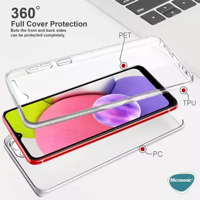 Microsonic Samsung Galaxy A06 Kılıf 6 Tarafı Tam Full Koruma 360 Clear Soft Şeffaf