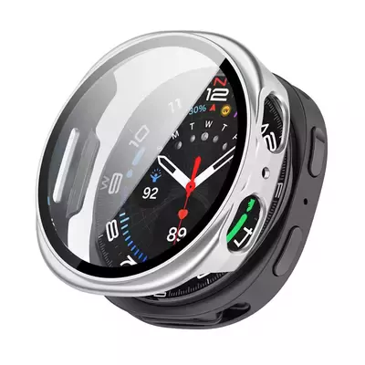 Microsonic Samsung Galaxy Watch 8 44mm Kılıf Matte Premium Slim WatchBand Gümüş