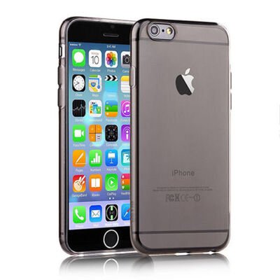 Microsonic Slim Kılıf Transparent Soft iPhone 6 Plus (5.5'') Kılıf Transparent Soft Siyah