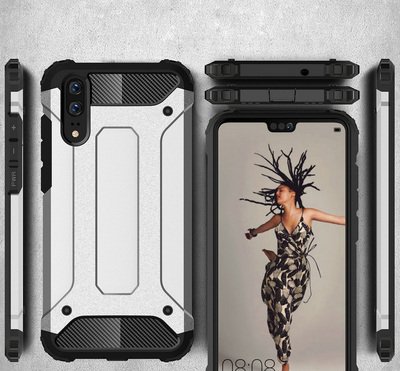 CaseUp Huawei P20 Kılıf Tank Gümüş