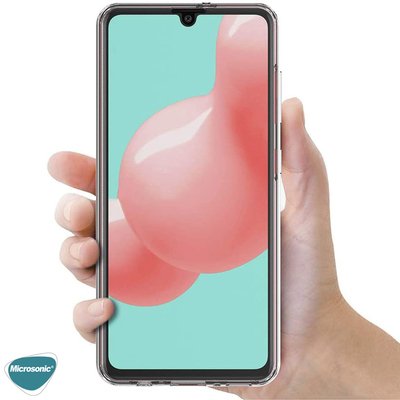 Microsonic Samsung Galaxy A31 Kılıf Komple Gövde Koruyucu Silikon Şeffaf