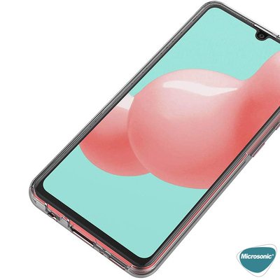 Microsonic Samsung Galaxy A31 Kılıf Komple Gövde Koruyucu Silikon Şeffaf