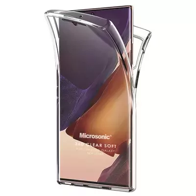 Microsonic Samsung Galaxy S25 Ultra Kılıf 6 Tarafı Tam Full Koruma 360 Clear Soft Şeffaf