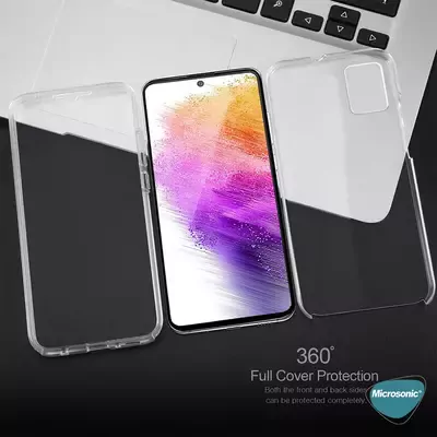 Microsonic Samsung Galaxy S25 Ultra Kılıf 6 Tarafı Tam Full Koruma 360 Clear Soft Şeffaf