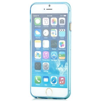 Microsonic Slim Kılıf Transparent Soft iPhone 6 Plus (5.5'') Kılıf Transparent Soft Mavi