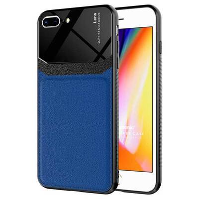 Microsonic Apple iPhone 7 Plus Kılıf Uniq Leather Lacivert