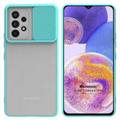 Microsonic Samsung Galaxy A23 Kılıf Slide Camera Lens Protection Turkuaz