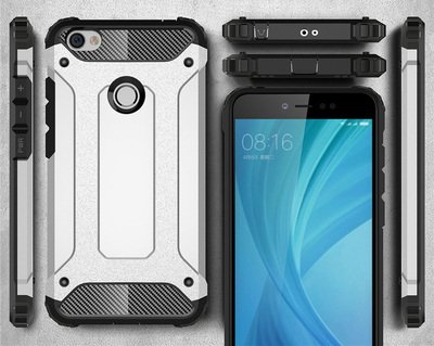 Microsonic Xiaomi Redmi Note 5A Kılıf Rugged Armor Gümüş