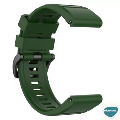 Microsonic Garmin Enduro / Enduro 2 Kordon Quick Fit Strap Band Koyu Yeşil