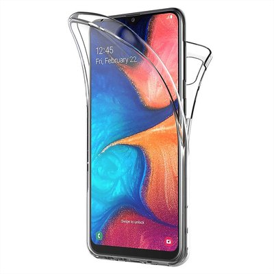 Microsonic Samsung Galaxy A20 Kılıf Komple Gövde Koruyucu Silikon Şeffaf